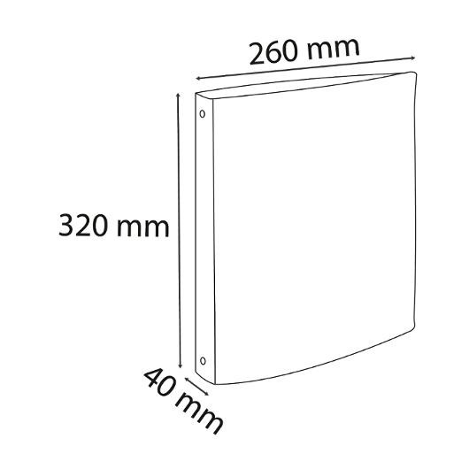 Ringperm Exacompta Autentik A4 4R Blå
