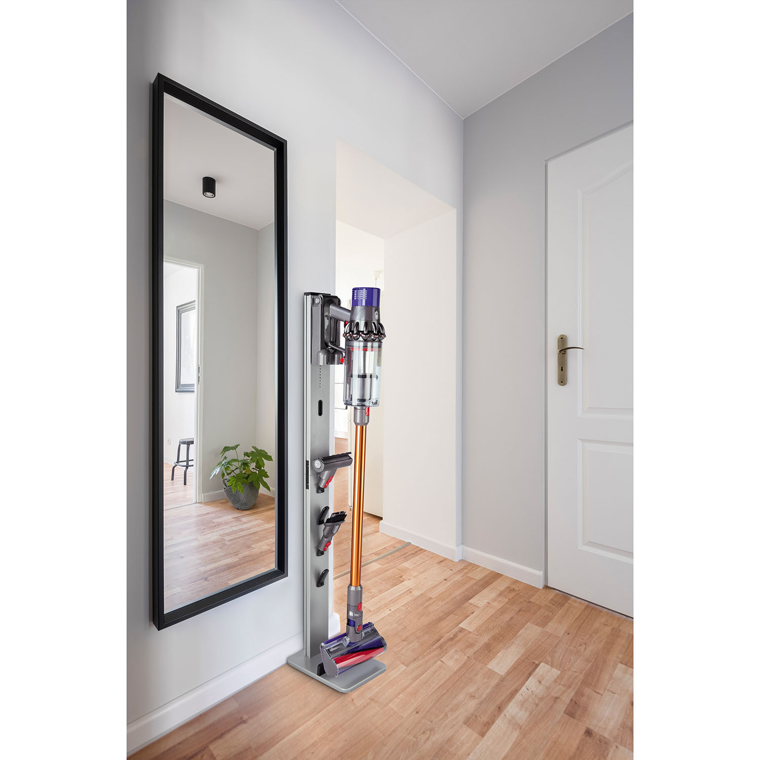 XAVAX Stand Organizer for Vacuum Cleaner Black/Silver