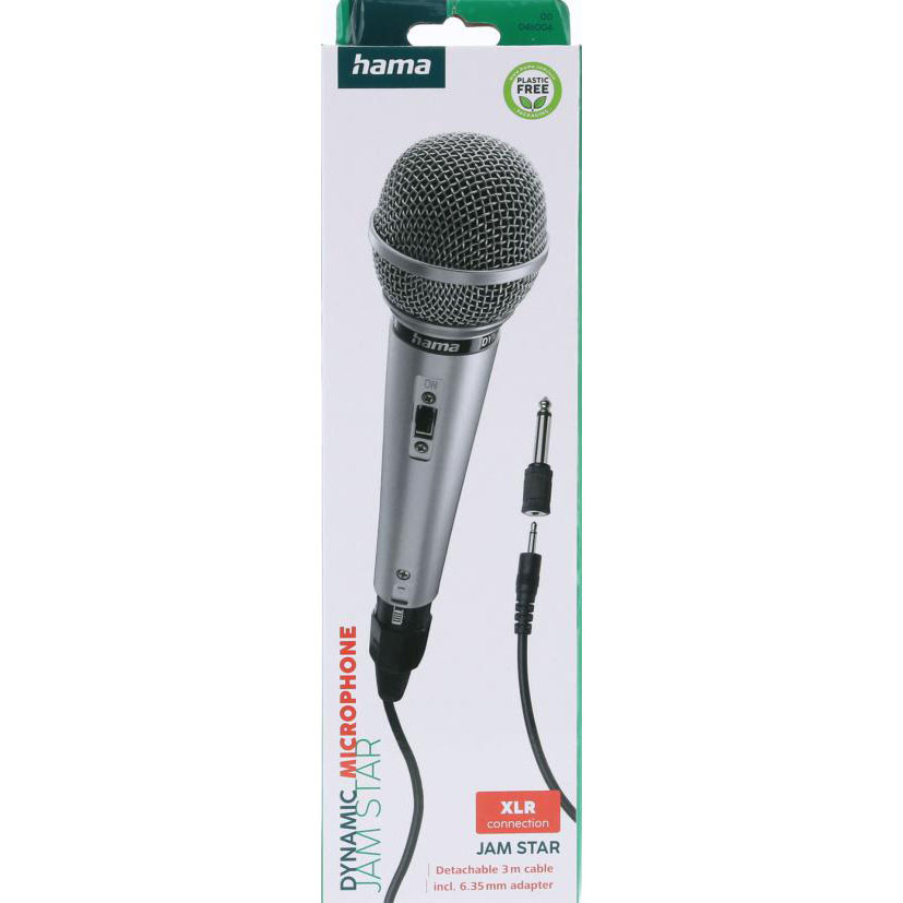 HAMA Dynamic Microphone Mono Jam Star Silver