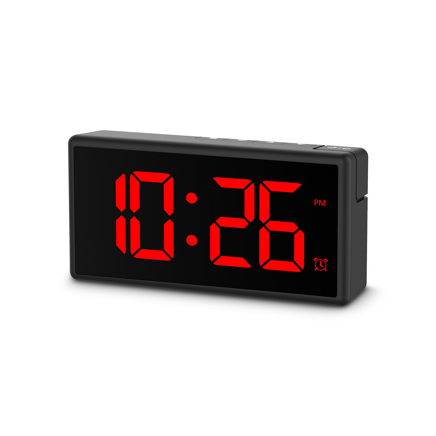 HAMA Digital Alarm Clock Ibiza Multi Colour Display Black