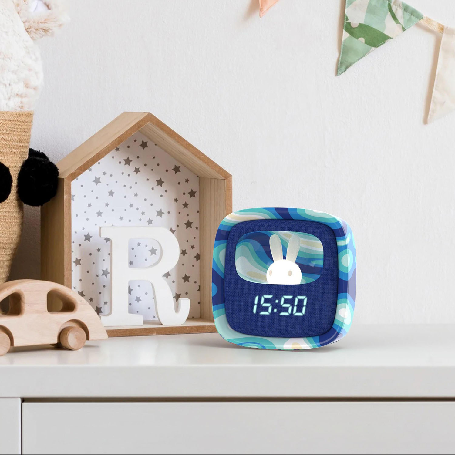 MOB Alarm Clock with Light Billy Clock Blue Wave