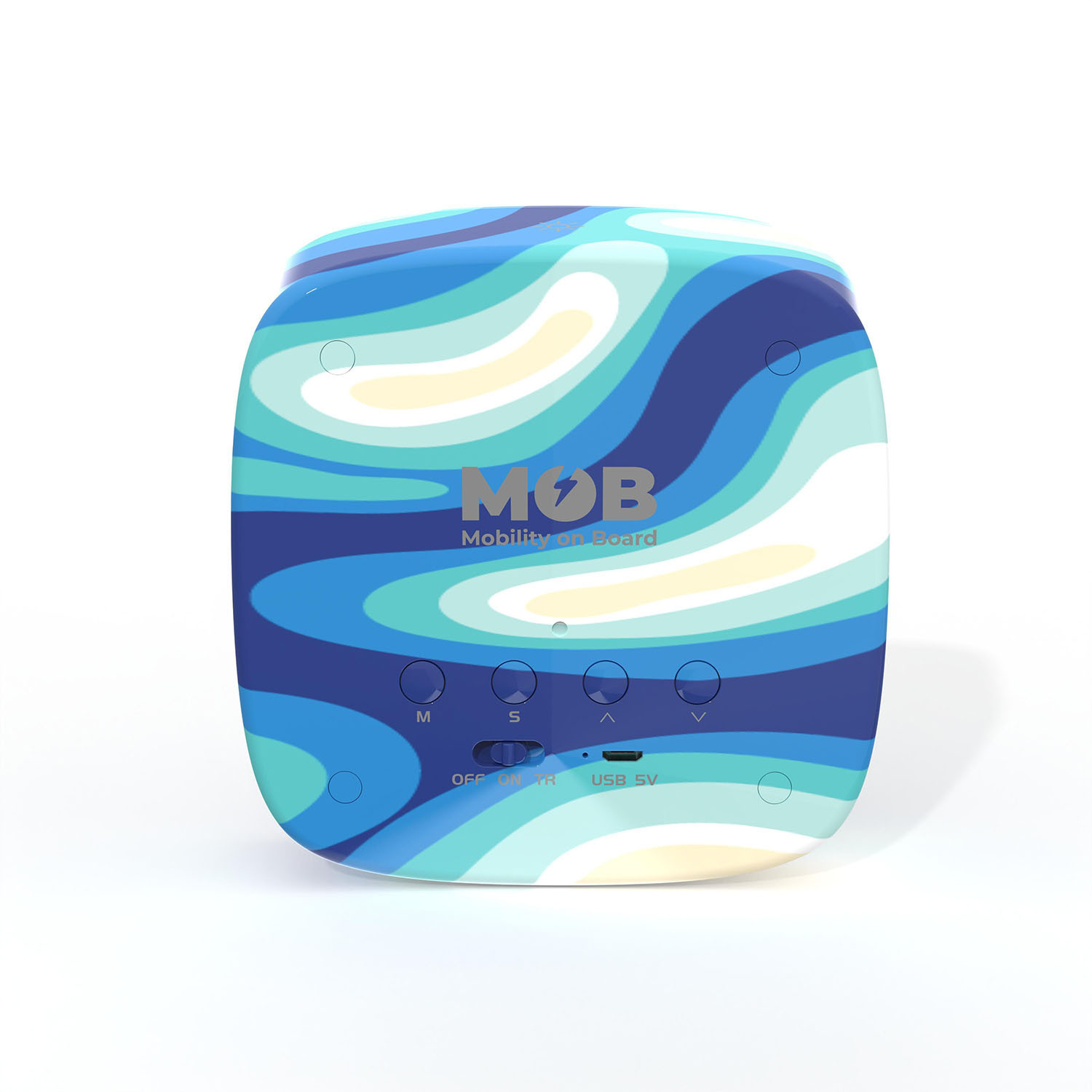 MOB Alarm Clock with Light Billy Clock Blue Wave