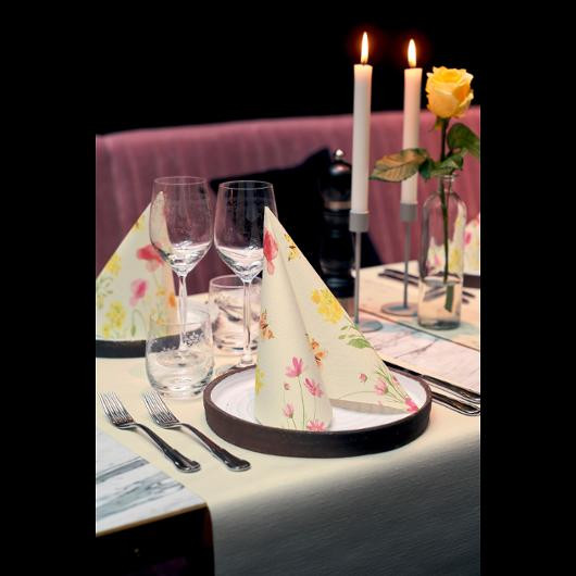 Serviett Dunisoft 40Cm Poppy Field (60 stk/pk, 6 pakker)