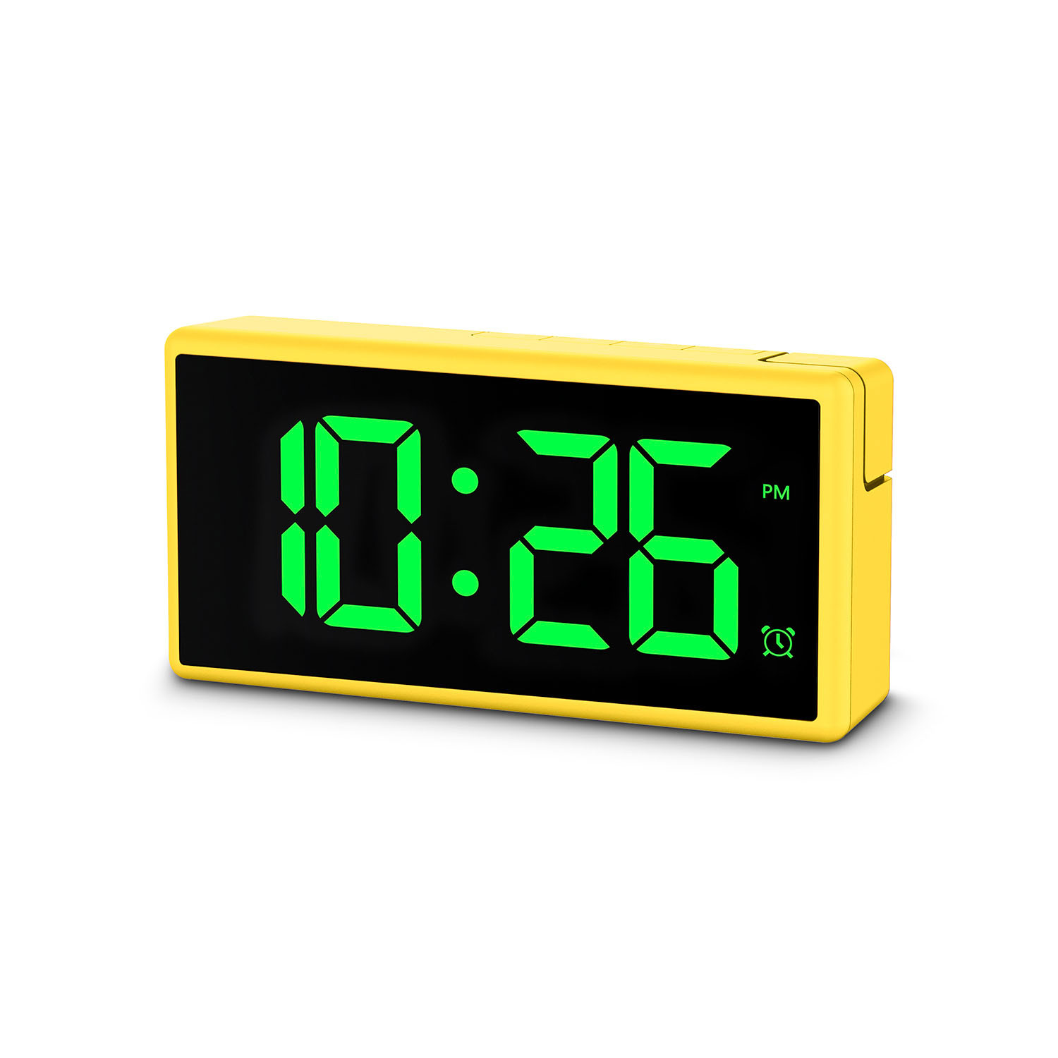 HAMA Digital Alarm Clock Ibiza Multi Colour Display Yellow