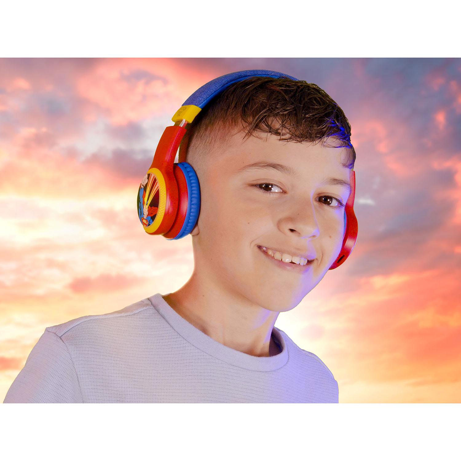 SUPERMAN Headphone Wireless LED On-Ear