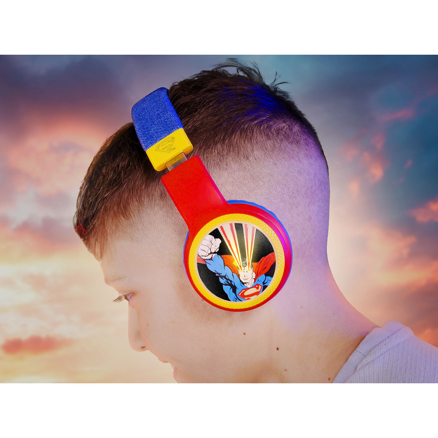 SUPERMAN Headphone Wireless LED On-Ear