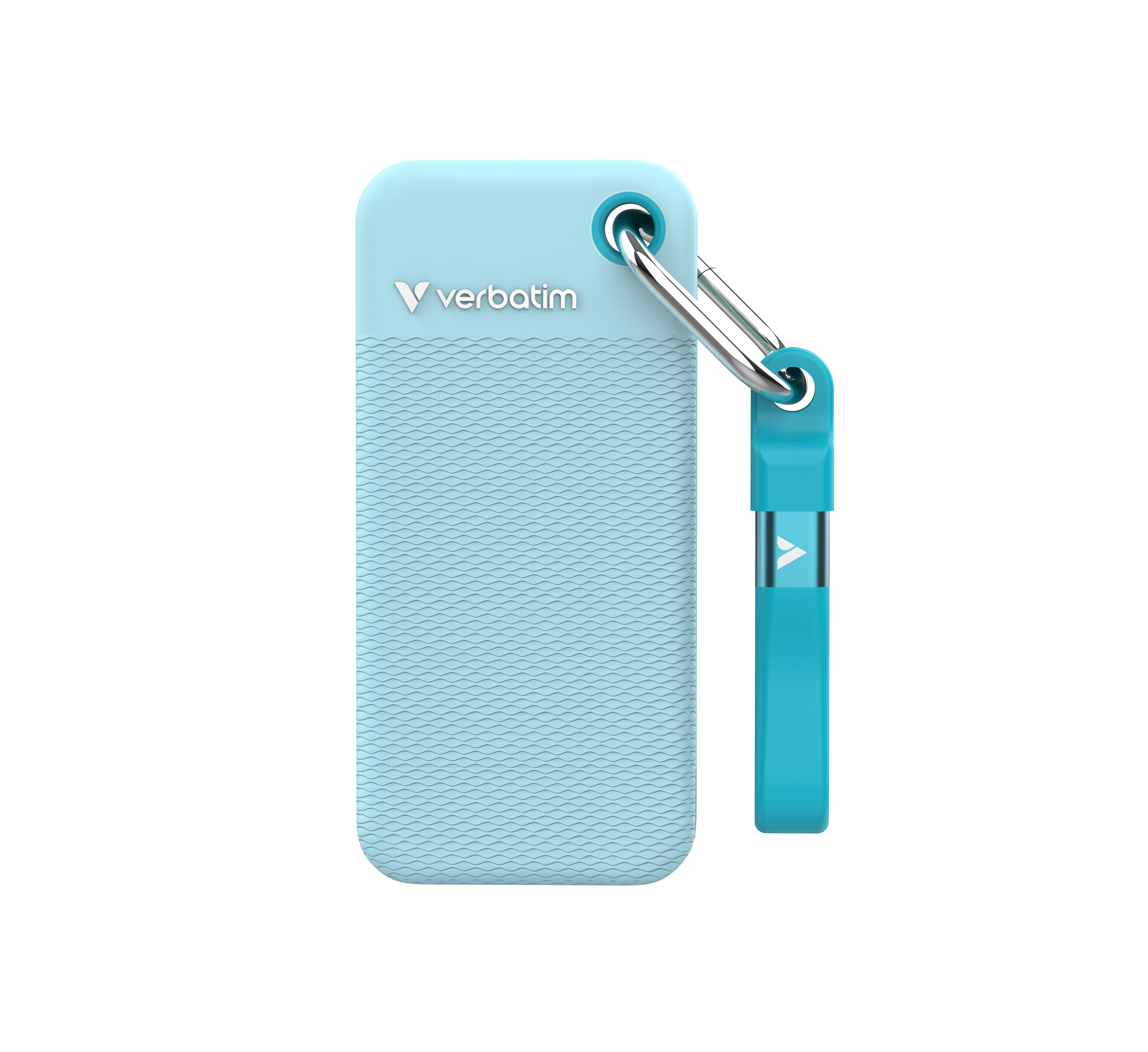 BildeVERBATIM Pocket SSD USB 3.2 Gen 2 2TB Polar Blue incl sleeve