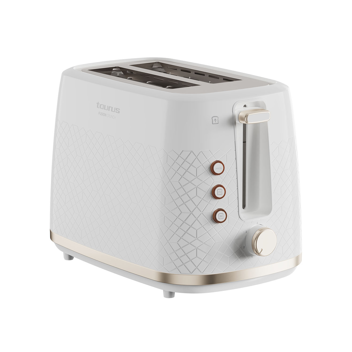 TAURUS Toaster Long Slot Fusion Crunch White