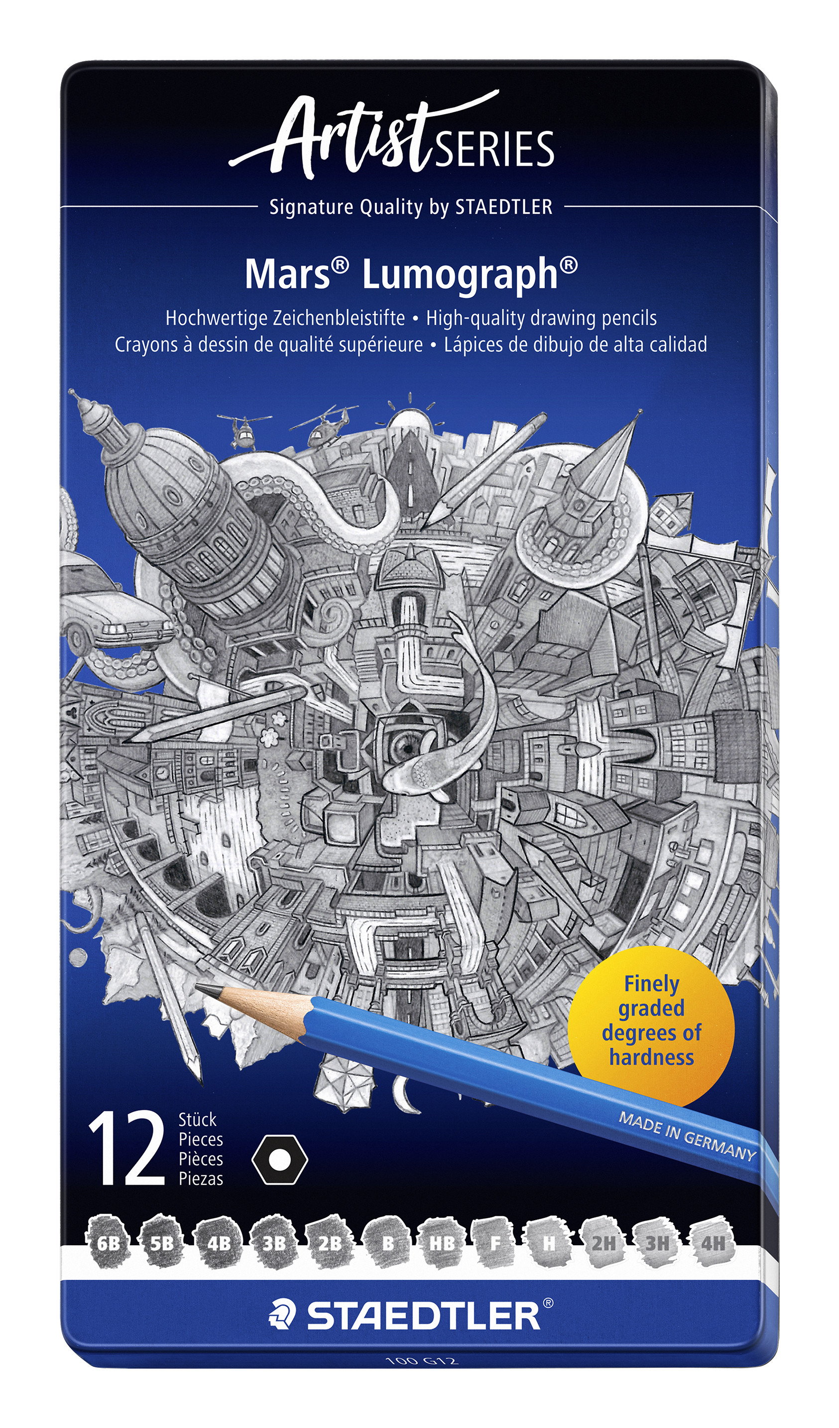 Pencil Mars Lumograph x12 100% PEFC