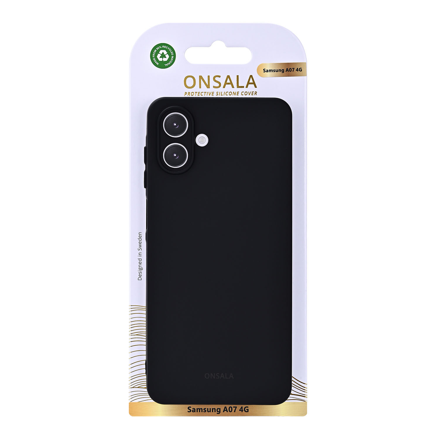 ONSALA Back Silicone Touch Recycled Samsung Galaxy A07 4G Black