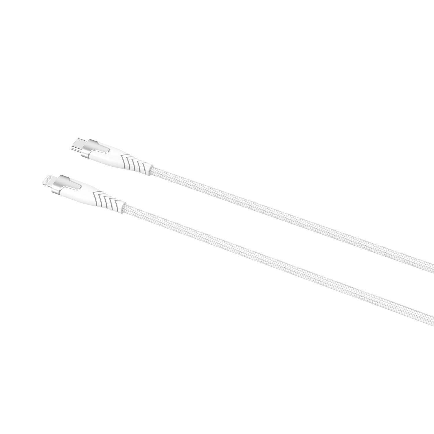 GEAR Kevlar cable PRO USB-C to Lightning 1.5m Kevlar cable with Metalhousing White