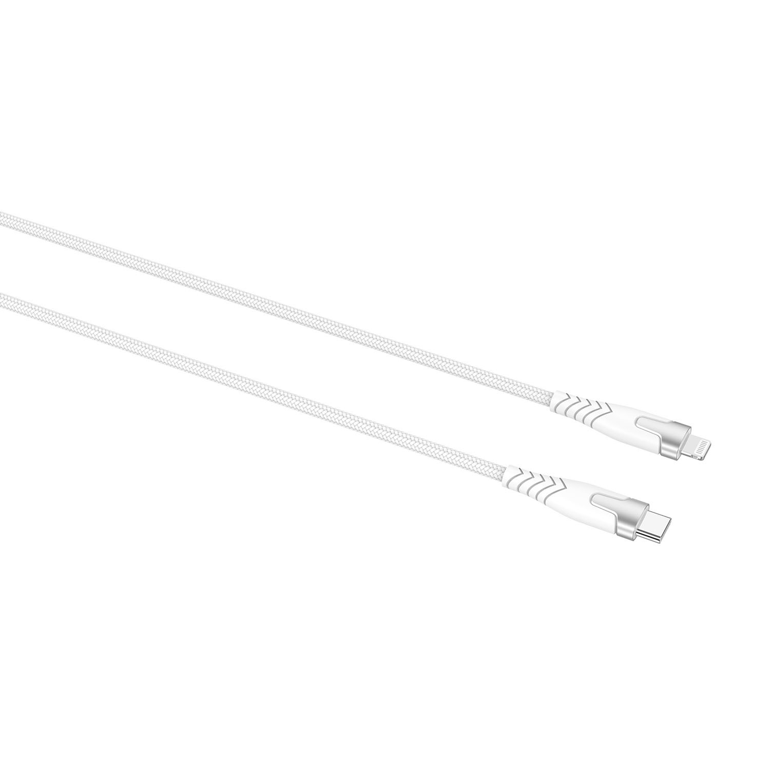 GEAR Kevlar cable PRO USB-C to Lightning 1.5m Kevlar cable with Metalhousing White