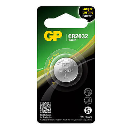 GP Lithium Coin Cell CR2032 1-pack