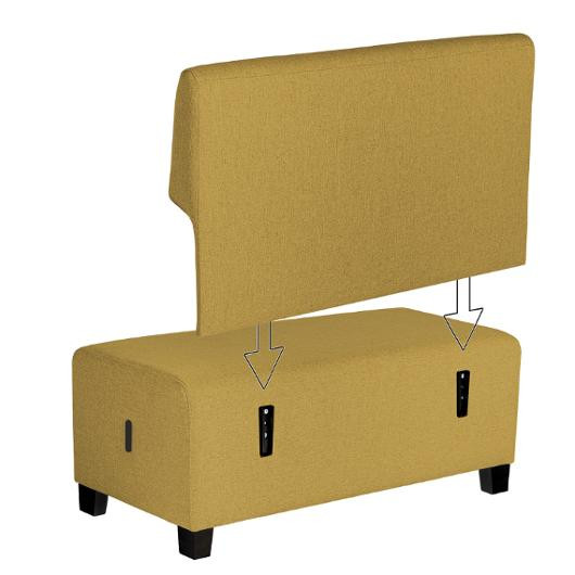 Sofa Hizia 2 Seter Gul