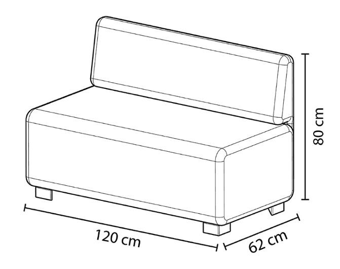Sofa Hizia 2 Seter Gul