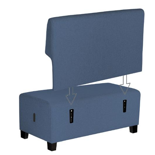 Sofa Hizia 2 Seter Blå