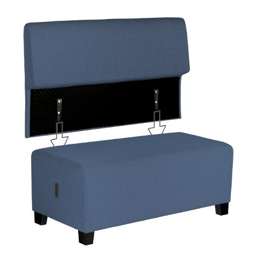 Sofa Hizia 2 Seter Blå