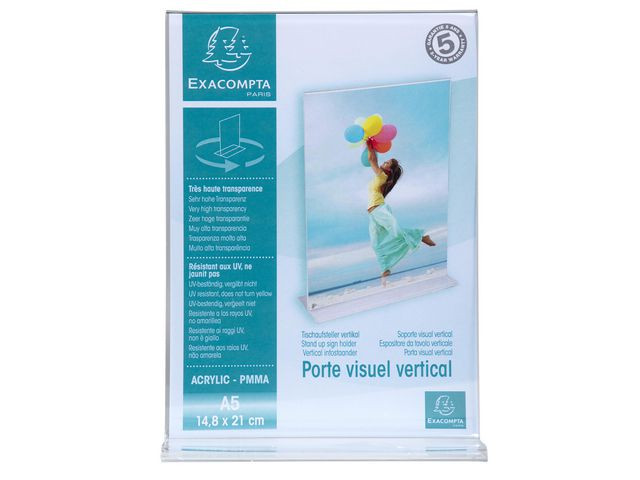 BildeMenyholder Exacompta Rett Klar A5