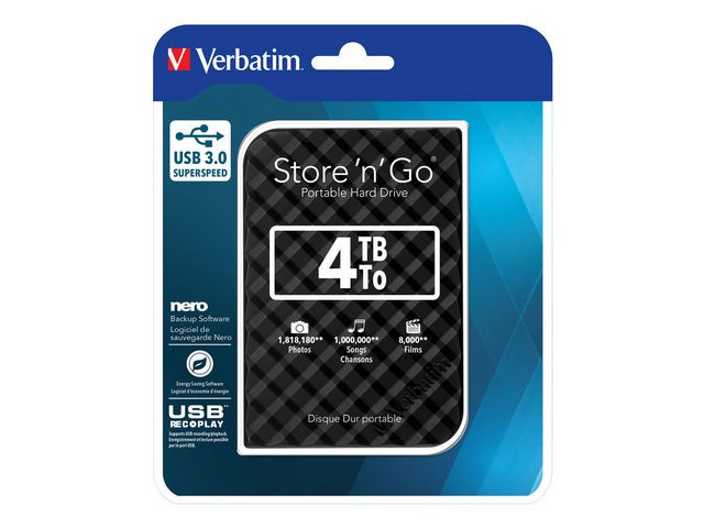 Harddisk Verbatim 2.5" Hdd 3.0 4Tb