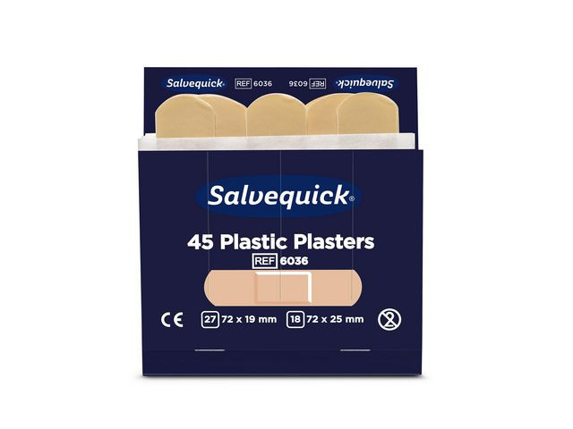 BildePlaster Salvequick Plast Refill (45 stk/pk, 6 pakker)