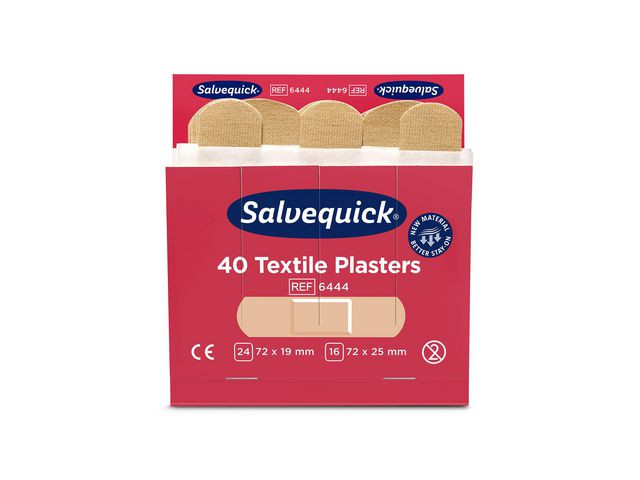 BildePlaster Salvequick Tekstil Refill (40 stk/pk, 6 pakker)