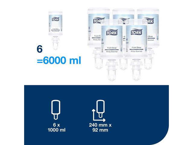 Skumsåpe Tork Mild Parfymert S4 1L (6 stk)