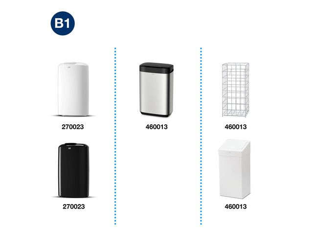 Avfallspose Tork 50L B1 Klar (25 stk/rull, 10 ruller)