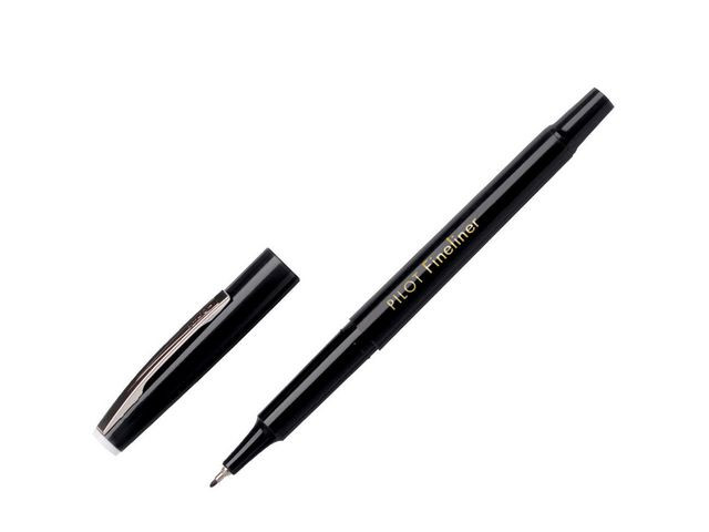 Fiberpenn Pilot Fineliner Sort (12 stk)