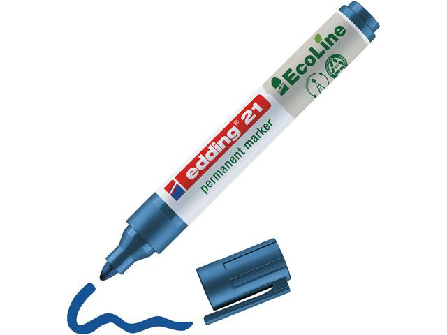 Merkepenn Edding 21 Ecoline Rund Blå