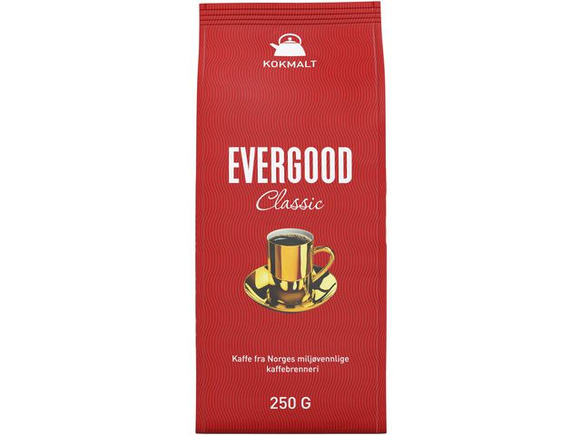 BildeKaffe Evergood Kokmalt 250G (12 poser)