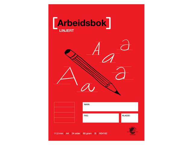BildeArbeidsbok A4 80G 11,5Mm Linjert (20 stk)