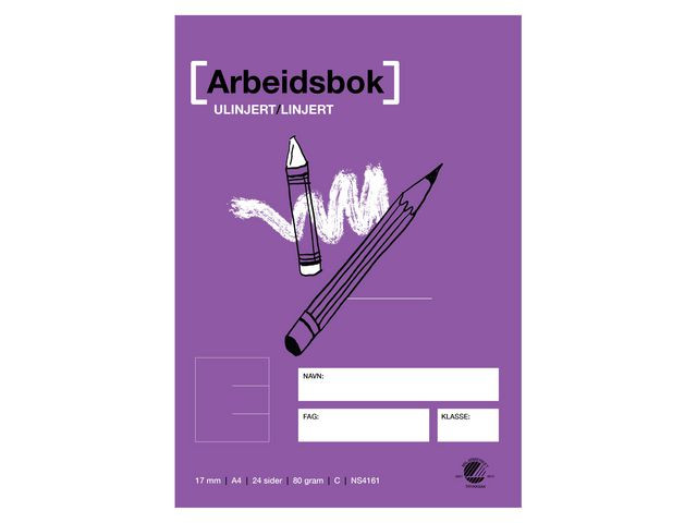 BildeArbeidsbok A4 80G 17Mm Ulinjert/Linjert (20 stk)