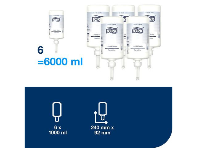 Håndsåpe Tork Sensitiv S1 1L (6 stk)