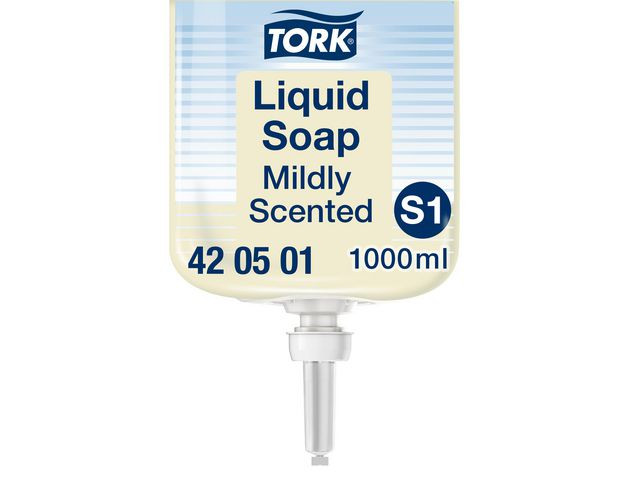BildeHåndsåpe Tork Mild Parfymert S1 1L (6 stk)