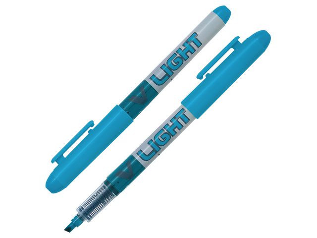 Tekstmarker Pilot V Liquid Light Blå (12 stk)