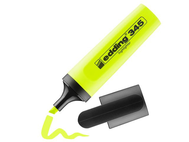 Tekstmarker Edding 345 Gul (10 stk)