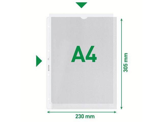 Plastlomme Leitz A4 Topp/Vens 130My (100 stk)