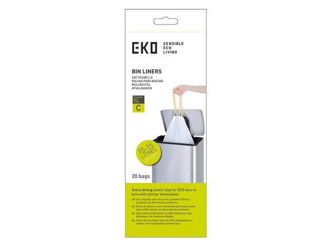 BildeAvfallspose Eko C 45X50 10-15L Hvit (20 stk)