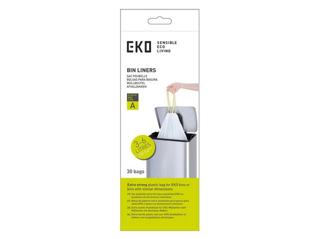 BildeAvfallspose Eko A 35X40Cm 3-6L Hvit (30 stk)