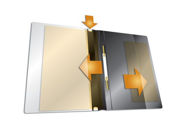 Hurtighefter Duraplus A4 Innstikk Sort (25 stk)