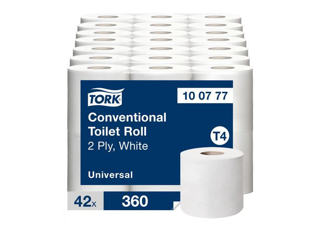Toalettpapir Tork Univer 2L T4 45M (6 stk/pk, 7 pakker)