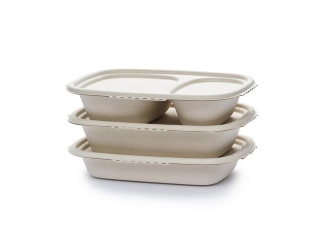 Varmmatboks Duni 900Ml 2R Bagasse (50 stk/pk, 4 pakker)