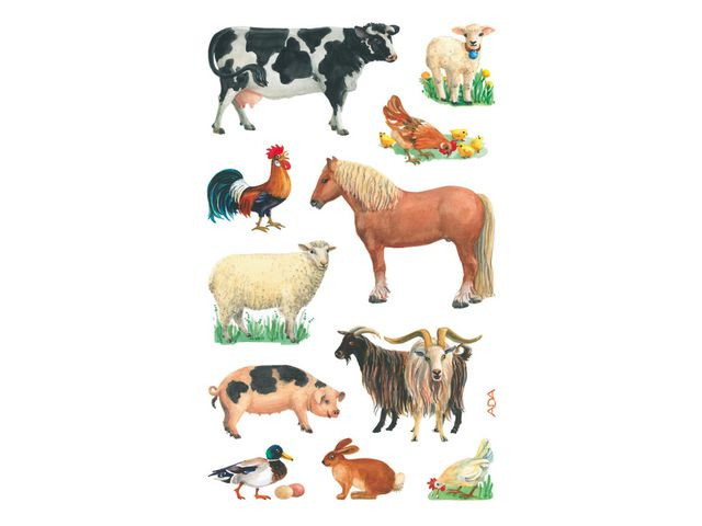 BildeEtikett Avery Dekor Husdyr (3 stk/pose, 10 poser)