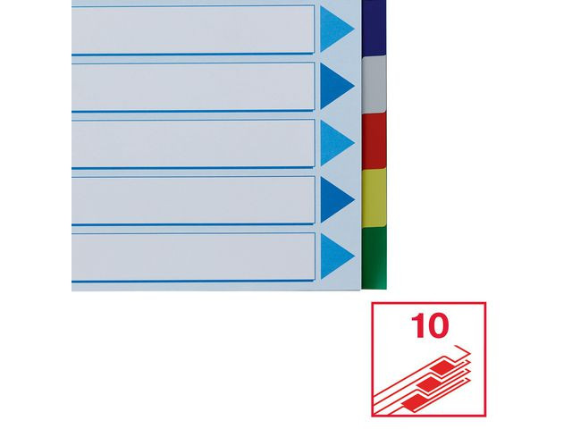 Skilleblad Esselte A4+ Pp 10-Del 5Frg