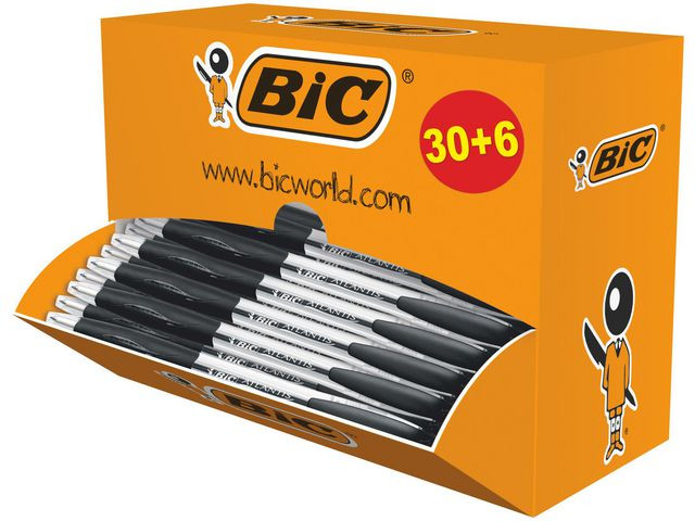 Kulepenn Bic Atlantis Classic M Sort (36 stk)