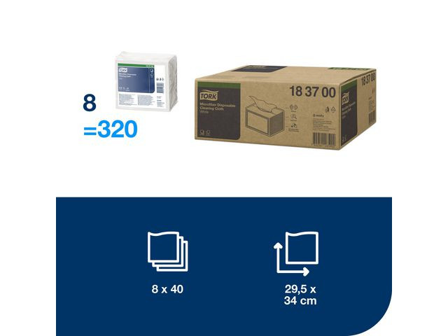 Klut Tork Mikrofiber Engangs29,5X34 (40 stk)