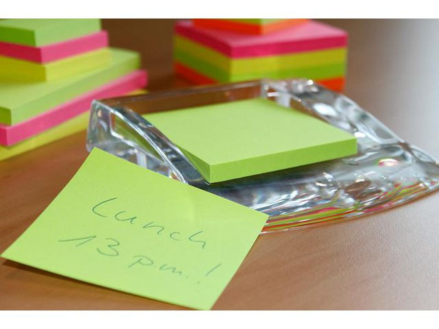 Notatblokk Info 75X75 Neon Grønn (12 stk)