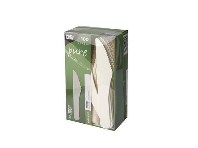 BildeKniv Pure Papp 15,8Cm Hvit (100 stk/pk, 10 pakker)