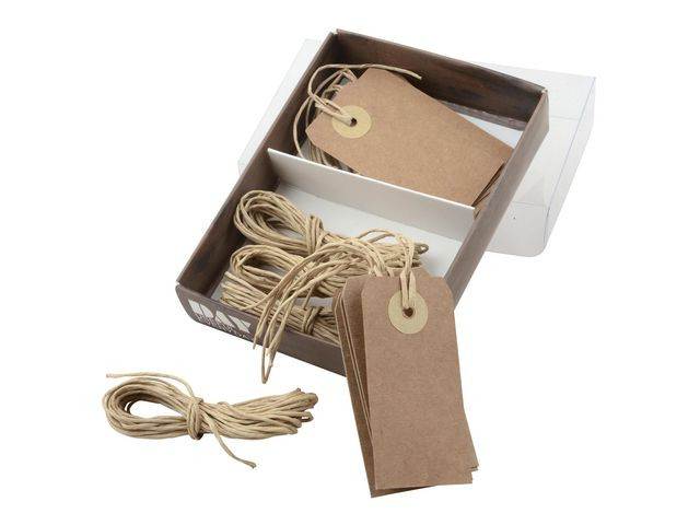 BildeManillamerker Kraft 7X3,5Cm M/Tråd (10 stk/pk, 8 pakker)