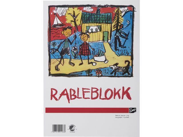 Rableblokk Emo A3 100G 50 Blad (5 stk)
